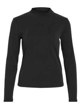 T-Shirt Vila Vilulu Rollneck Preto para Mulher