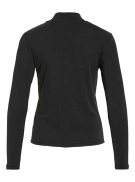 T-Shirt Vila Vilulu Rollneck Preto para Mulher