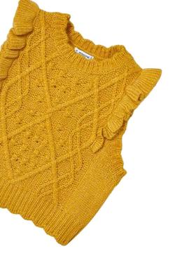 Colete Mayoral Tricot Amarelo para Menina