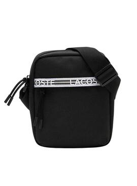 Bolsa de Ombro Lacoste Vertical Camera Preto Homem