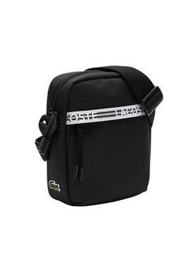 Bolsa de Ombro Lacoste Vertical Camera Preto Homem