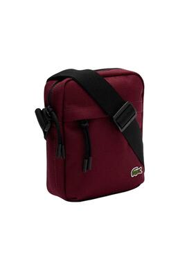 Bolsa de Ombro Lacoste Vertical Camera Bordeaux Homem