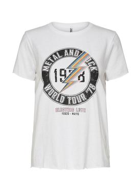 T-Shirt Only Lucy Mulher Branca