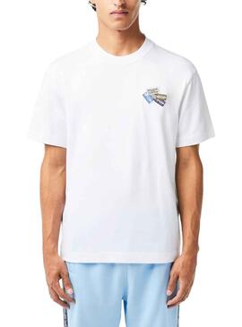 T-Shirt Lacoste Insignias Branco para Homem