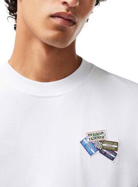 T-Shirt Lacoste Insignias Branco para Homem