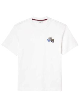 T-Shirt Lacoste Insignias Branco para Homem