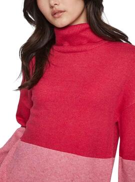 Camisola Vila Viril Blocking Rolo Rosa para Mulher