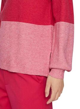 Camisola Vila Viril Blocking Rolo Rosa para Mulher