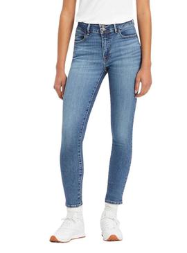 Calças Jeans Levis 711 Botão Duplo Mulher