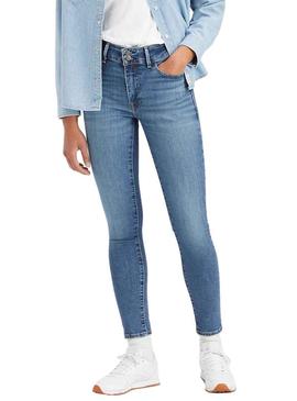 Calças Jeans Levis 711 Botão Duplo Mulher