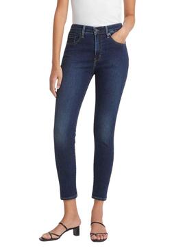 Calças Jeans Levis 721 Skinny Onda Azul Mulher