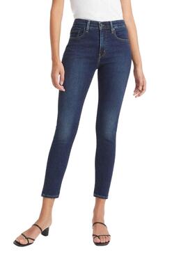 Calças Jeans Levis 721 Skinny Onda Azul Mulher