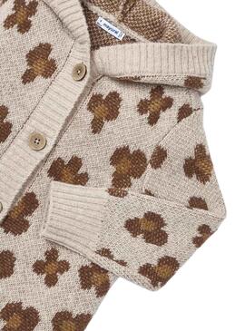 Casaca Mayoral Tricot Jacquard Bege para Menina