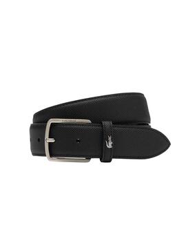Cinto Lacoste Curved Borda costurada Preto Homem