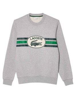 Sweat Lacoste Loose Fit Cinza para Homem