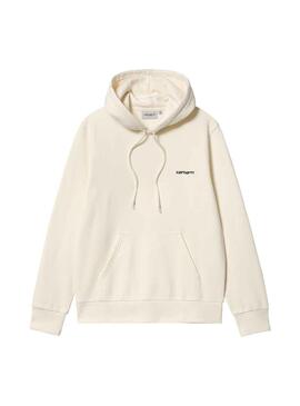 Sweat Carhartt Script Embroidery Branco Homem