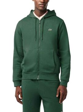 Sweat Lacoste Clásica Verde para Homem