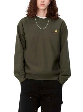 Sweat Carhartt Americano Script Verde Homem