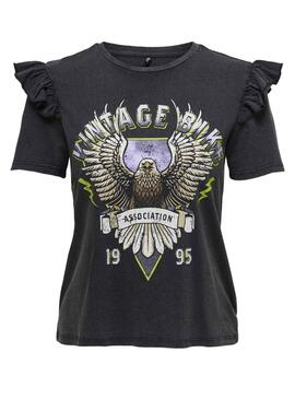 T-Shirt Only Lucy Life Preto para Mulher
