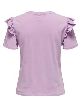 T-Shirt Only Lucy Life Morado para Mulher