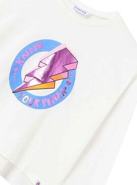T-Shirt Mayoral Gráfica Branco para Menina