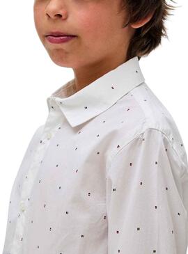 Camisa Mayoral Impresso Branco para Menino