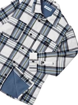 Overshirt Mayoral Frames Azul Branco Menino