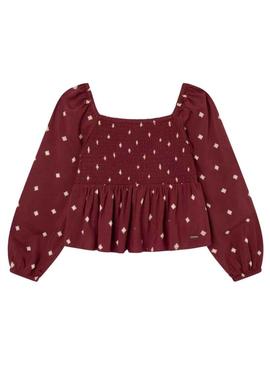 Top Pepe Jeans Sayuri Bordeaux para Menina