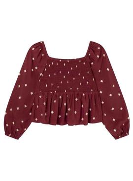 Top Pepe Jeans Sayuri Bordeaux para Menina