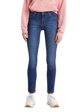 Calças Jeans Levis 711 Skinny Azul para Mulher