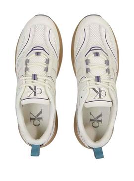 Sapatilhas Calvin Klein Retro Tennis Branco Homem