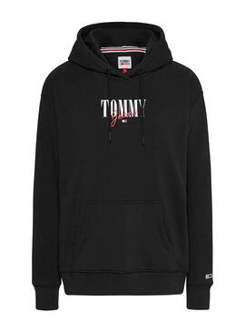 Sweat Tommy Jeans Essential Logo 1 Preto Mulher