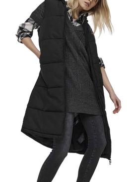 Colete Largo Only Lalina Waistcoat Preto Mulher