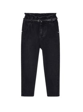 Calças Denim Mayoral Cinto Preto para Menina