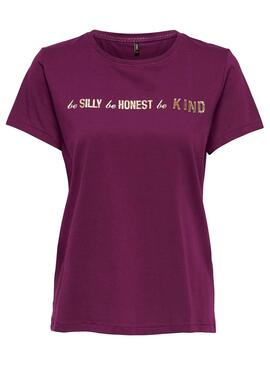 T-Shirt Only Kita Gold Purple for Women
