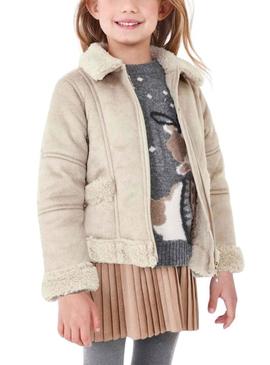 Casaco Mayoral Doble Faz Beige para Menina