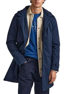 Chubasquero Pepe Jeans Broderick Azul Marinho Homem