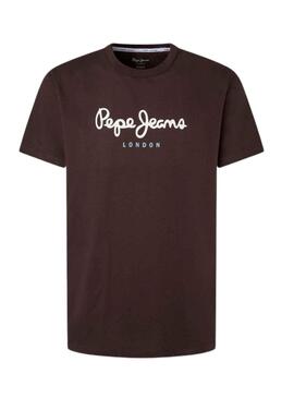 T-Shirt Pepe Jeans Eggo Marrom para Homem