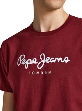 T-Shirt Pepe Jeans Eggo Vermelho para Homem