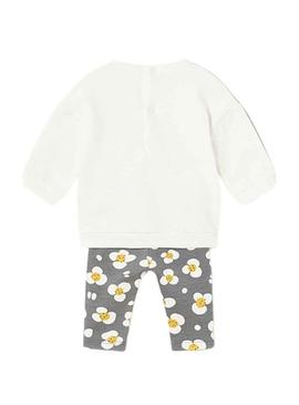 Set Mayoral Leggings 4 Peças Branco Bebê