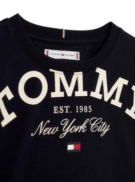 T-Shirt Tommy Hilfiger Logo Tee Preto para Menina