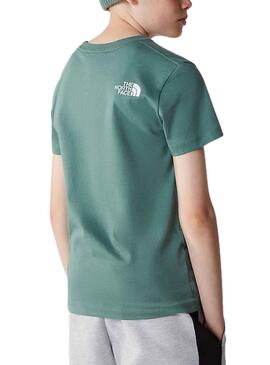 T-Shirt The North Face Teen Cúpula Verde Menino