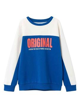 Sweat Name It Lennart Color Block Azul Menino