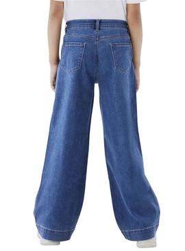 Calças Name It Calça Jeans Rosa Wide Azul para Menina