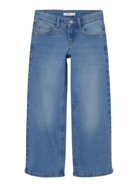 Pantalon Name It Jeans Rosa Wide Azul para Menina