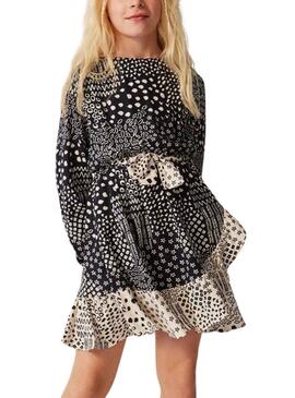 Vestido Mayoral Printed Preto para Menina