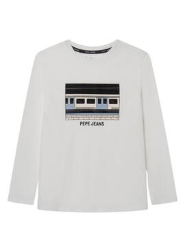 T-Shirt Pepe Jeans Nealson Branco para Menino