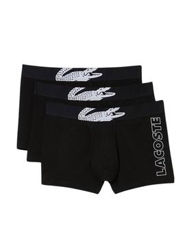 Pack 3 Cuecas Lacoste Boxers Preto Homem