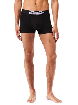 Pack 3 Cuecas Lacoste Boxers Preto Homem