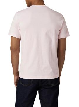 T-Shirt Lacoste Ras Du Cou Rosa para Homem